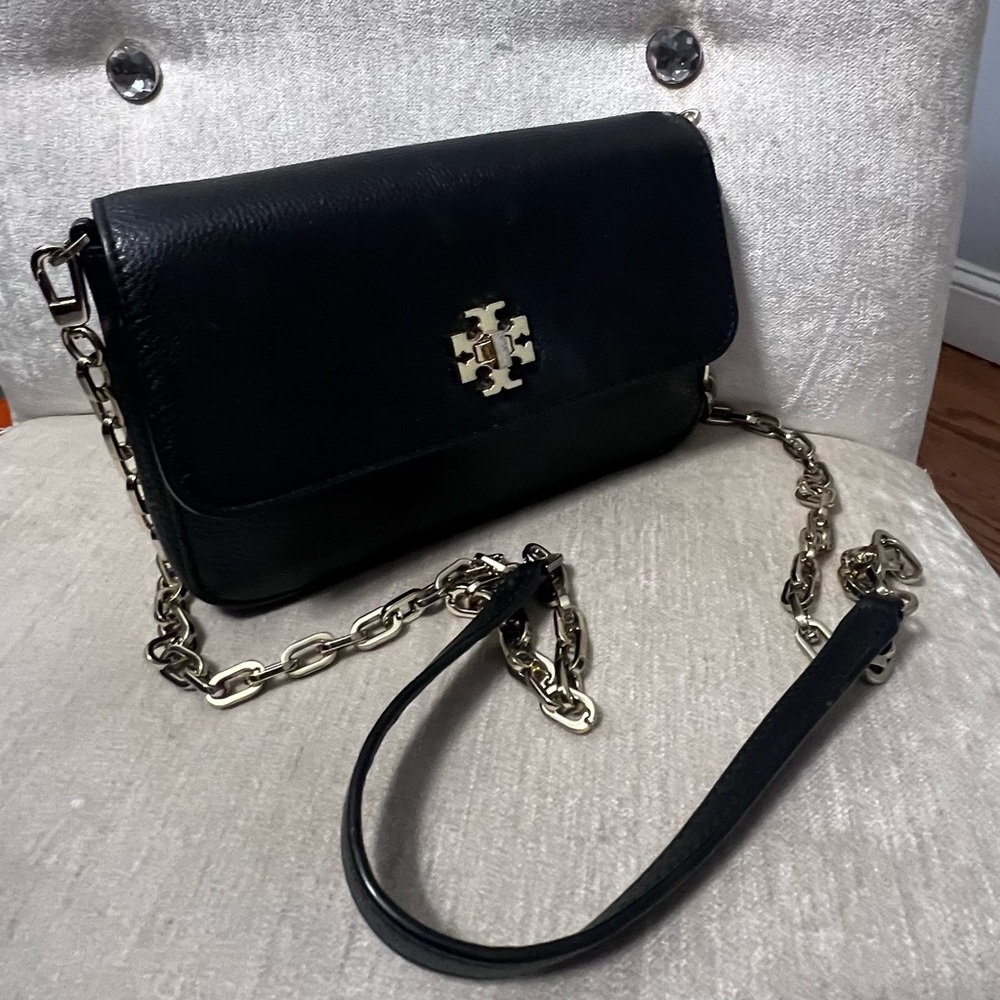 Tory Burch Black Crossbody Bag with Gold Hardware